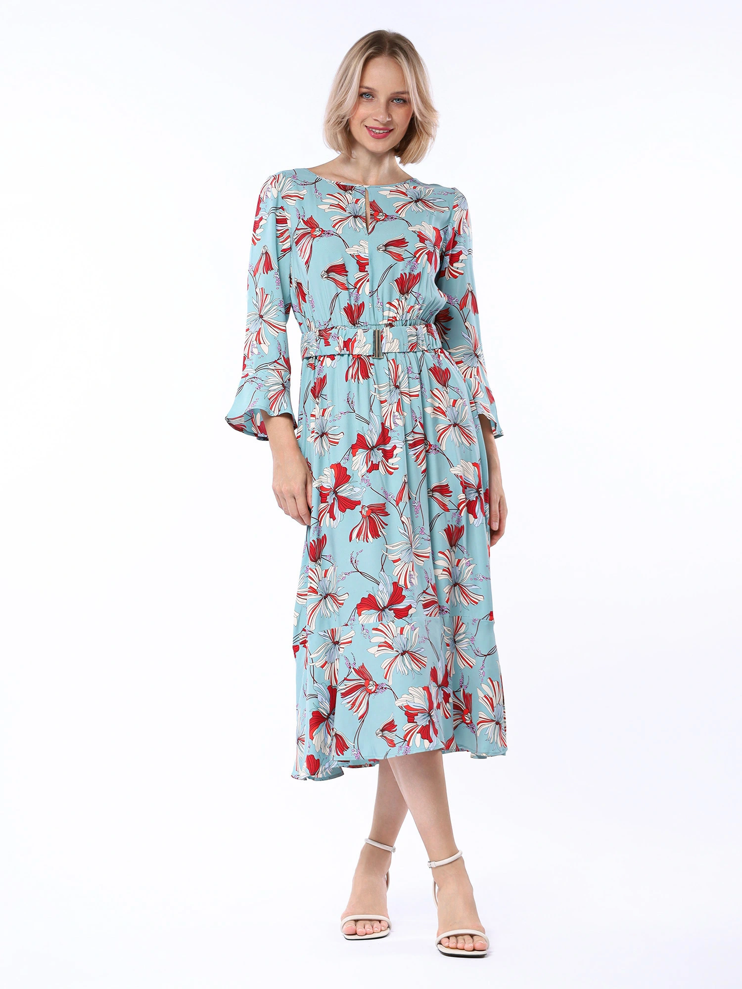 Платье из вискозы с принтом